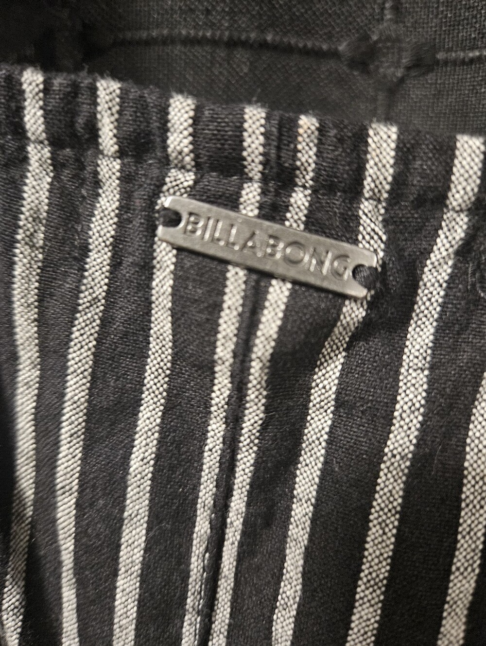 Billabong Striped Crop Jumpsuit Black White Medium M - Picture 7 of 10